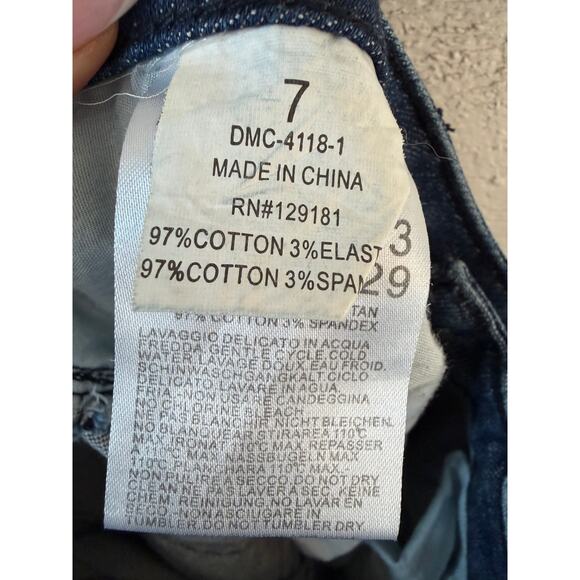 Machine Nouvelle Mode Distressed Skinny Jeans Size 29 Blue Stretch Denim Women’s - Picture 4 of 10